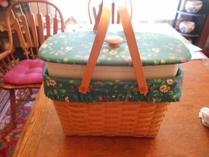 LONGABERGER PERSONAL Solutions Magazine Basket w/ Office Insert & Lid  - Picture 1 of 8