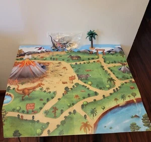 Dinosaur Toys with Mat & Trees, Dinosaur Playset - Picture 1 of 13