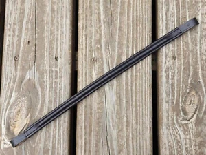 Diadema inglesa cubierta de piel de becerro negra Devoucoux - talla mediana - nueva sin etiquetas - Imagen 1 de 6