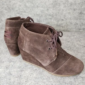 Stivaletto Toms zeppa Kayla Desert stringato marrone scamosciato taglia 6 - Foto 1 di 9