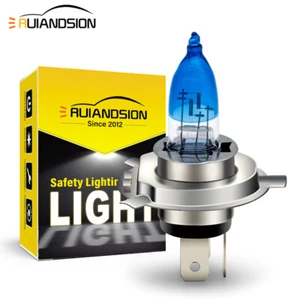 Ruiandsion H4 Xenon Motorcycle Headlight Bulb Day Driving Light Hi Lo Beam 12V - Picture 1 of 8