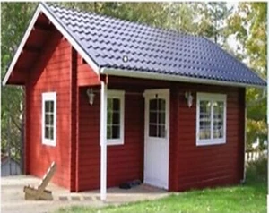 Burnt Lumbar tiny red wooden home, has one bedroom, bathroom and kitchen - Picture 1 of 12