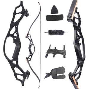 62" Takedown Recurve Bow 30-60lbsAluminum Riser Archery American Hunting Shoot - Picture 1 of 17