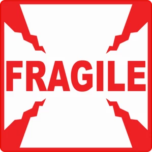FRAGILE | Selbstklebender Vinyl Schild Aufkleber - Bild 1 von 4