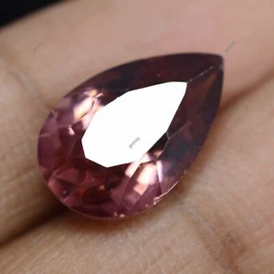 Piedra preciosa suelta Padparadscha de zafiro natural de 8,30 quilates tamaño de pendiente de pera CERTIFICADO - Imagen 1 de 12