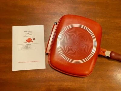 NUEVA SARTÉN ANTIADHERENTE PLANCHA ROJA COOK'S ESSENTIALS con MANUAL ALUMINIO TITANIO Foto 1 de 3