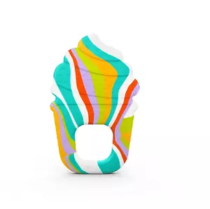 Bright Starts Soothing Soft Serve Silicone Teether Easy Grasp Ice Cream Cone - Picture 1 of 3