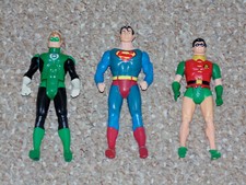 Vintage 1980s Kenner DC Super Powers Lot of 3 Figures Green Lantern Robin More
