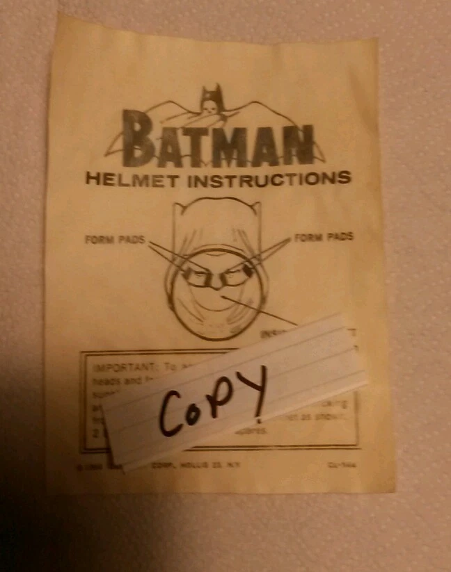 Ideal batman helmet cowl instructions - Image 1 of 1