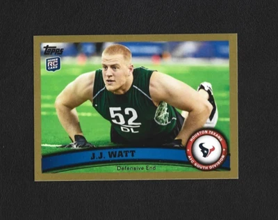 Topps J.J. Watt RC #331 2011 Gold Parallel 244/2011 - Houston Texans Foto 1 de 2