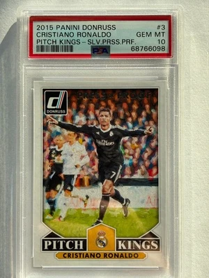 2015 Panini Donruss Криштиану Роналду Pitch Kings серебро пресс доказательство /199 PSA 10 - Изображение 1 из 2