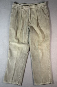 Vintage Brooks Brothers Hose Herren 38x32 grün Cord gerades Bein Baggy Skate - Bild 1 von 10