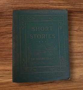 Brevi racconti di Guy De Maupassant antico libro biblioteca vintage in pelle - Foto 1 di 5