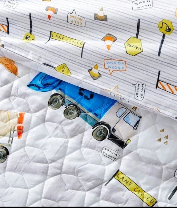 adairs truck town quilted Cot Cover Truck Town - used one month only - like new  - image 1 of 4