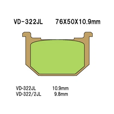 Pastillas de freno de metal sinterizado Vesrah [delanteras] para Suzuki GN250 (1982) Foto 1 de 2
