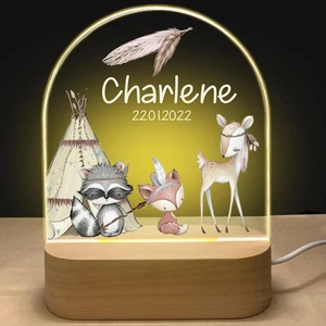 Lampada Personalizzata Con Nome | Luce Notturna Bambini | Accessori Cameretta Ba - Foto 1 di 12