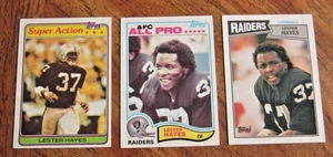 Lester Hayes Lot of 3 DIFFERENT Topps Trading Cards NFL Football Oakland Raiders - Picture 1 of 2