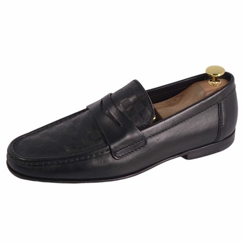 LOUIS VUITTON（LV） Louis Vuitton Mocassini Mocassini Damier Scarpe Pelle Uomo 6m Usati MOLO 0