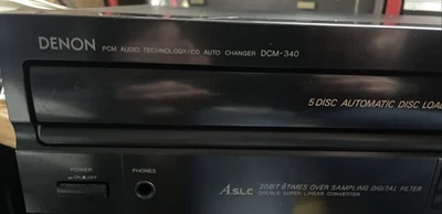 Denon DCM-340 Compact Disc Player 5-disc Changer No Remote TESTED WORKING - Image 1 of 4