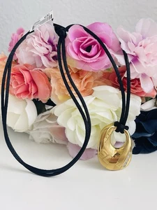 Collana Miss Sixty Oro Con Pietre E cordino Lungo in Raso - Foto 1 di 8