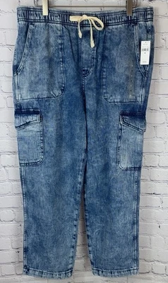 NUEVO CON ETIQUETAS GAP Denim Jean Fácil Pull On Para Mujer Mediano Cordón Cintura Elástica $79.99 Foto 1 de 4