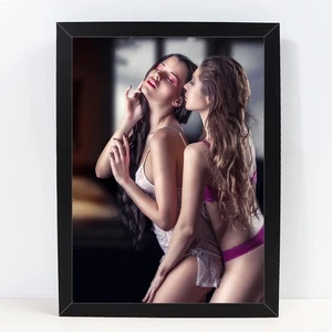 Lesben berühren sich Poster Druck Wandbild Bild Wohndeko Malerei - Bild 1 von 6
