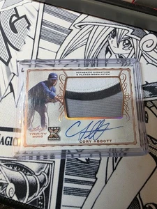 2020 LEAF TRINITY PATCH AUTOGRAPHS #PACA1 CORY ABBOTT CHICAGO CUBS AUTO - Picture 1 of 2