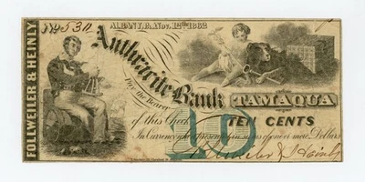 1862 10c Follweiler & Heinly - PENNSYLVANIA Note at Anthracite Bank in Tamaqua - Image 1 of 2