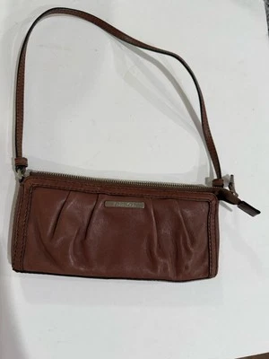 Vintage Calvin Klein Leather Clutch Handbag Nice Clean Brown - Image 1 of 4