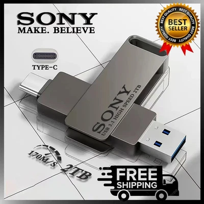 SONY 2TB High Speed PenDrive USB Flash Drive Metal Pendrive Type-C Swapable Port - Image 1 of 4