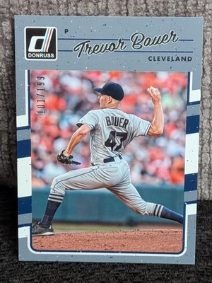 Trevor Bauer - 2017 Panini Donruss #87 Gray Border/199 Cleveland Indians Foto 1 de 2