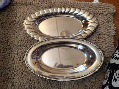 Винтажный Waverly Wm. Серебряные хлебные/сервировочные тарелки Rogers. - Изображение 1 из 4