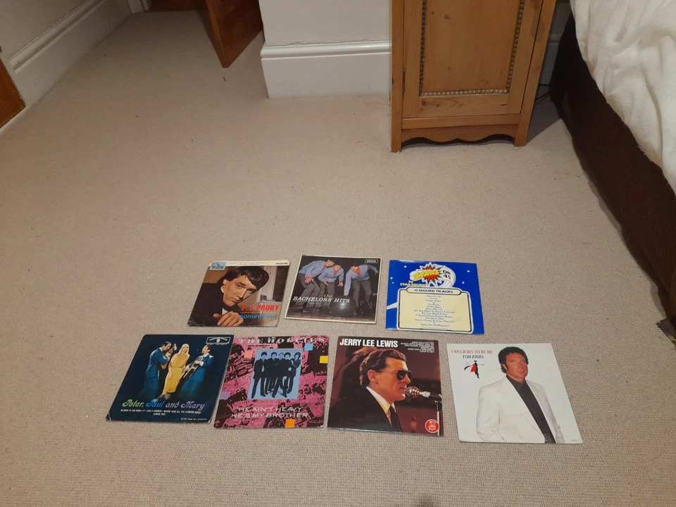 Collection 7 1960s 7" vinyl Records Jerry Lee Lewis Peter Paul & Mary Tom Jones — 第 1/1 张图片