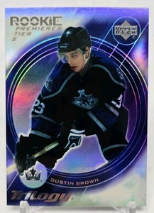 2003-04 Upper Deck Trilogy DUSTIN BROWN RC Rookie Premieres Tier 2 /499 LA Kings - Picture 1 of 5