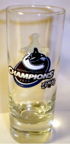 VANCOUVER CANUCKS 2011 STANLEY CUP FINALS SHOT GLASS #2 WEST CONFERENCE CHAMPS Cover