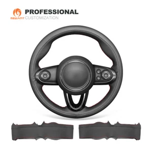 Genuine Leather Steering Wheel Cover for Mini Clubman Convertible (with Bulges) - Photo 1/9