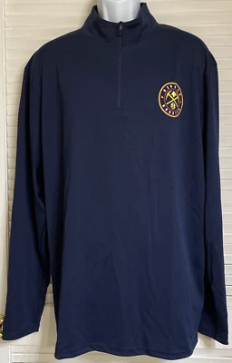 UNK Men's NBA Denver Nuggets 1/4 Zip Pullover Shirt, XXL, Navy - Image 1 of 4