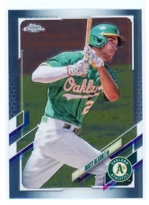 Topps Chrome 2021 - Matt Olson Base Set Chrome #48 - Oakland Athletics A's - NM - Picture 1 of 2