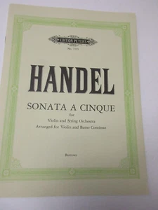 Handel Sonata A Cinque Arranged for Violin Viola Cello Piano Sheet Music - Picture 1 of 5