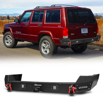 AAIWA For 1999-2004 Jeep Grand Cherokee WJ Steel Rear Bumper w/Lights & D-Rings - Image 1 of 4