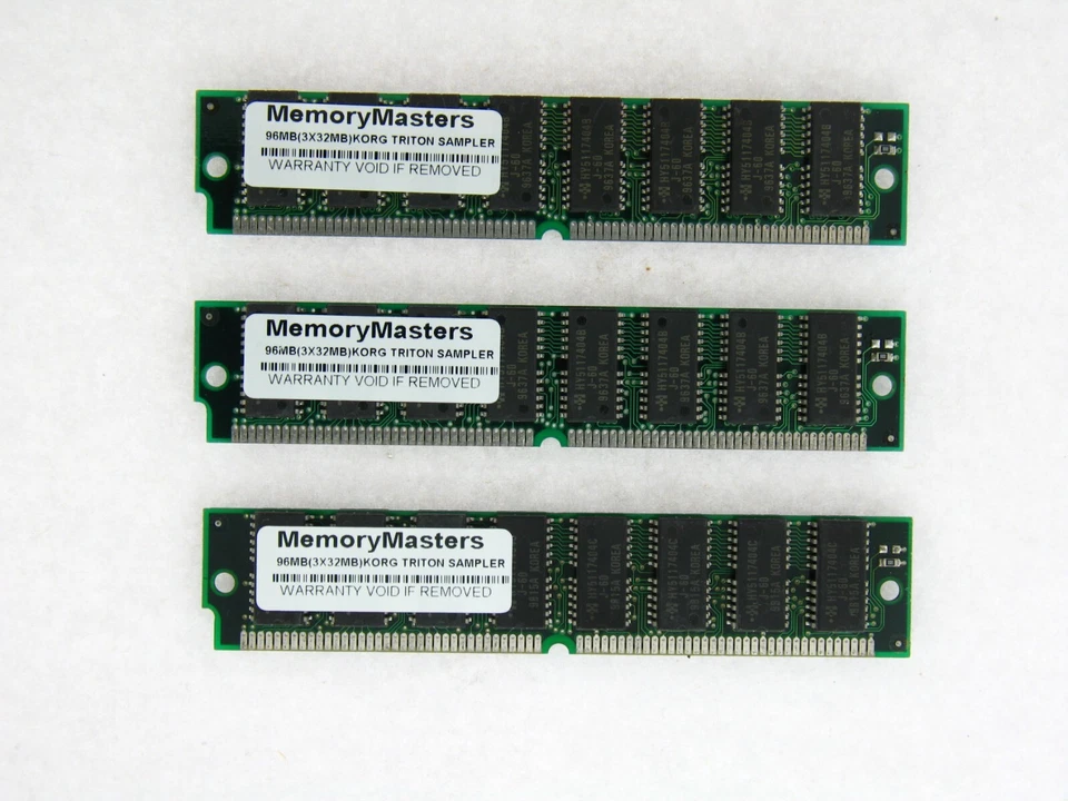 96MB 3x 32MB Memory Ram Kit Korg TRITON Extreme Le PRO PROX Rack SAMPLER USED - Image 1 of 1