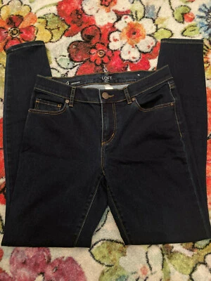 NUEVO SIN ETIQUETAS Ann Taylor LOFT Talla 4 Denim Leggings Ajustados Calce Ajustado Pantalones 5 Bolsillos Foto 1 de 4
