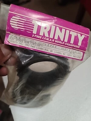 VINTAGE TRINITY 2.2 PIN TIRES REAR FITS ASSOCIATED RC10 AND OTHER RARE HARD NOS - Image 1 of 3