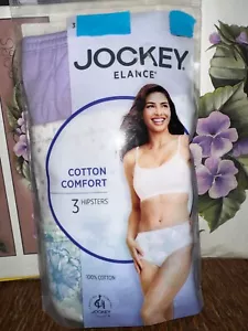 New 3 Pk Jockey Cotton Lavender Assortment Elance Bikini Underwear Panties Sz 6 - Picture 1 of 1