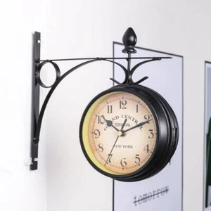 Orologio da parete Doppio Lato Stazione Orologio Camera Cucina Orologio Doppio - Foto 1 di 11