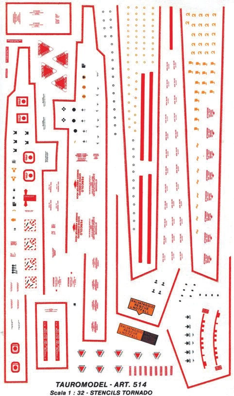 TAURO MODEL TM32/514 DATA STENCILLINGS TORNADO A.M.I. SCALA 1:32 - Immagine 1 di 1