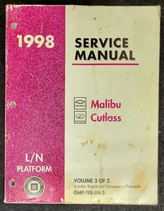 GM Malibu, Cutlass L/N Platform Volume 3 Service Repair Manual 1998 - Picture 1 of 3