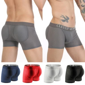 Slip Da Boxer In Rete Da Uomo Intimo Imbottito Sexy Mutande Push Up Per ▼ - Foto 1 di 30