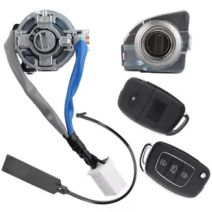 Door Lock Cylinder Key Ignition Start Set For Hyundai Elantra 15-20 81905-F0500 - Foto 1 di 12