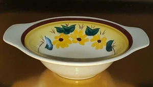 Metlox Vernon Ware BROWN EYED SUSAN Lugged CHOWDER BOWL, 1946-58, NICE! - Picture 1 of 5
